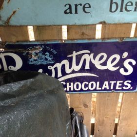 Antique rowntrees sign